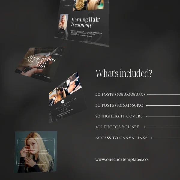 Black HairStylist Instagram Templates