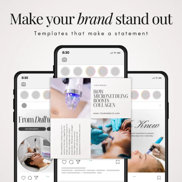 Microneedling Instagram Templates